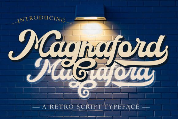 Magnaford: A Bold Script Font for Modern Retro Branding