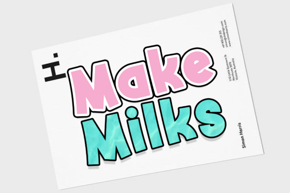 Make Milks: A Script Font for Artisanal Branding