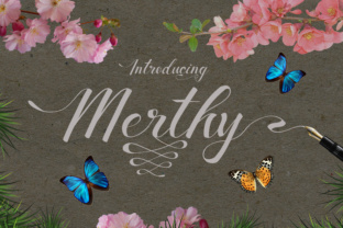 Merthy: A Handwritten Font with Modern Elegance