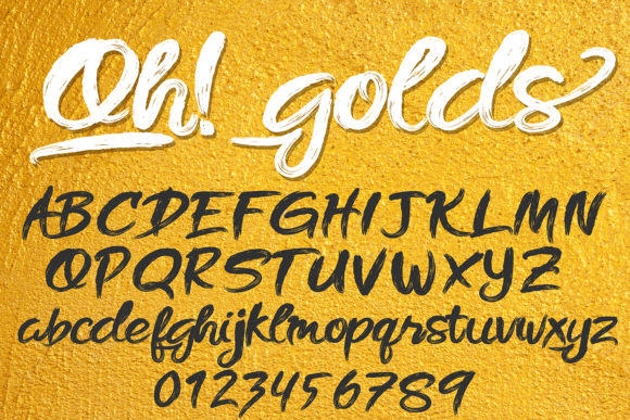 Oh! Golds: Crafting Elegance with a Modern Script Typeface